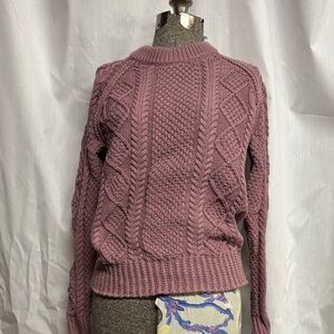 L.L. Bean Women's Textured Knit Sweater - Mauve